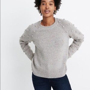 Madewell Palmroy Bobble-Sleeve Pullover Sweater